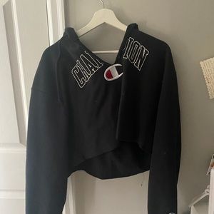 champion cropped hoodie